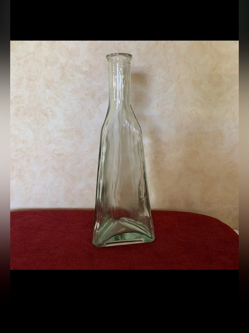 Unique & Super Thick Triangle Glass Vase